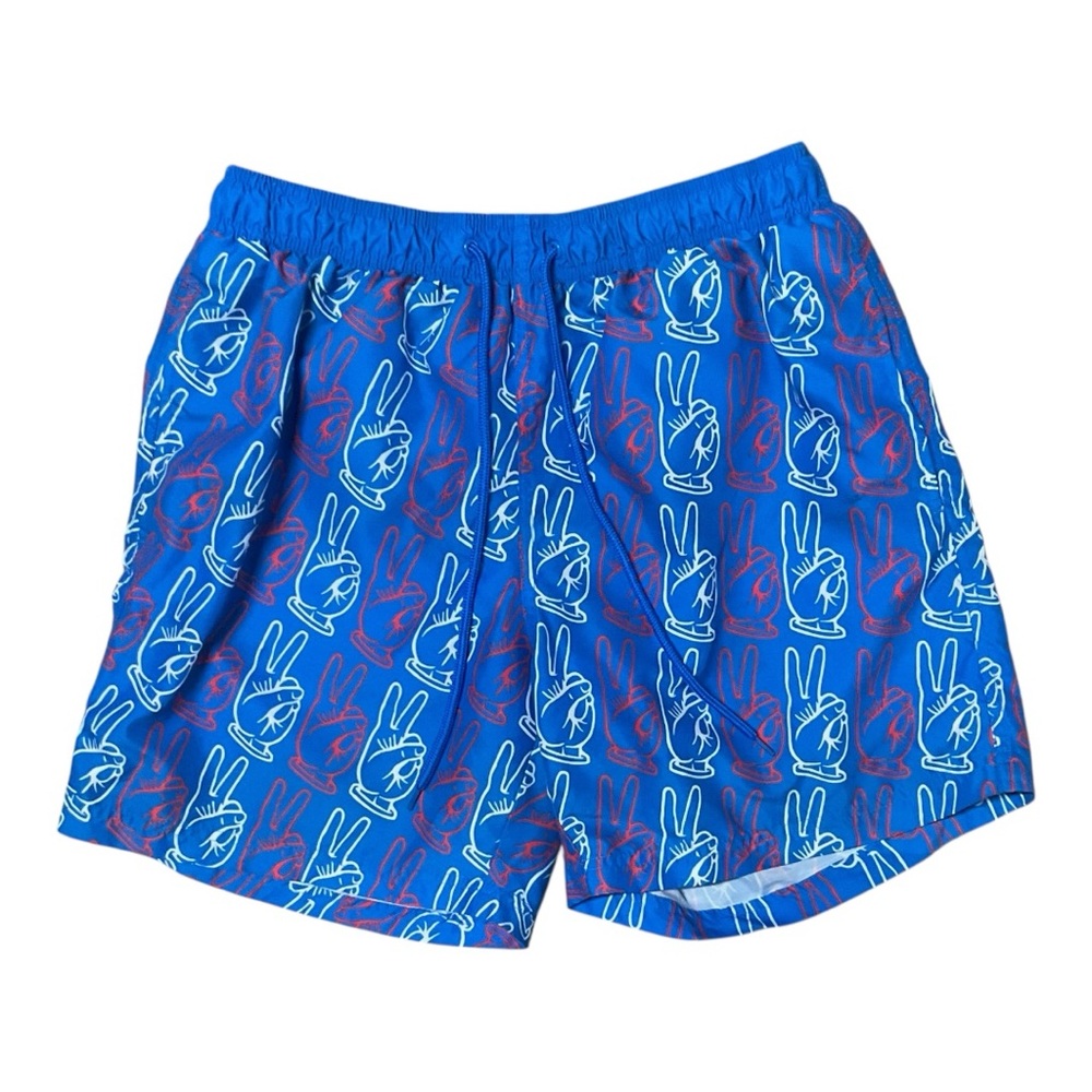 🌟 Way to Celebrate Men’s‎ Patriotic Swim Trunks Blue Shorts M (32-34)